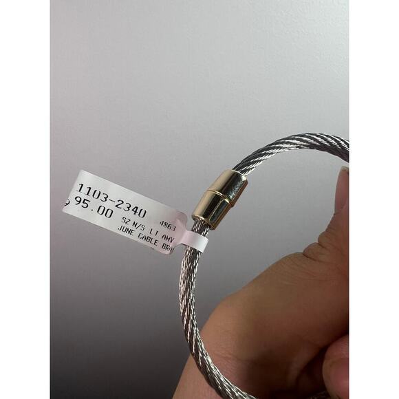 Beautiful Twisted Cable Magnetic Clasp Bangle Birthstone/June Bracelet - Picture 5 of 5